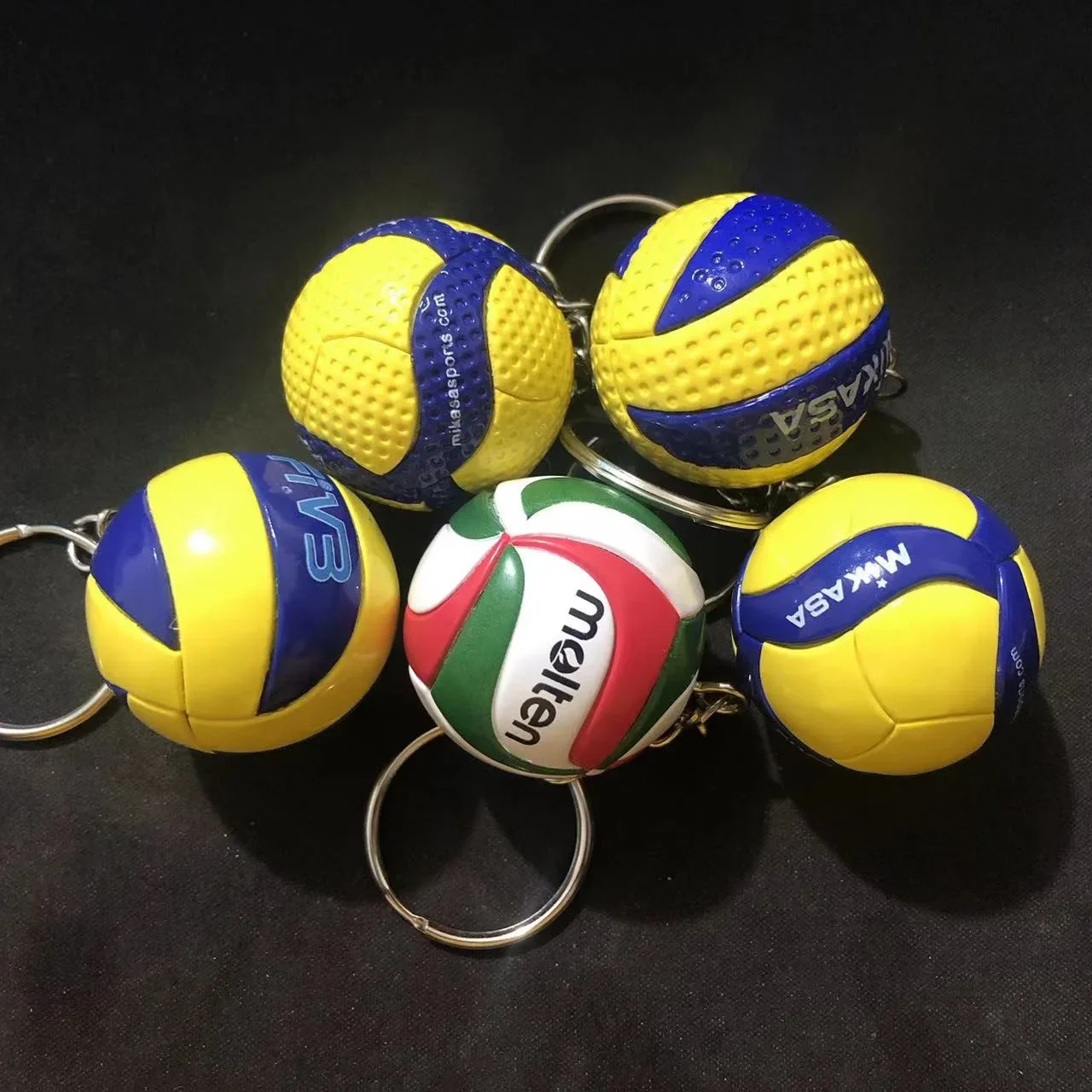 Volleyball Keychain 3.8CM hardware PVC pendant competition prize