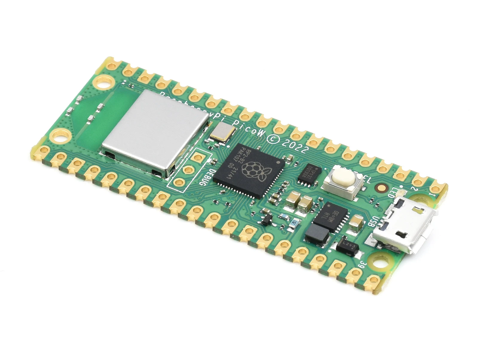 Raspberry Pi Pico W Microcontroller With Pre-soldered Headers - WiFi ...