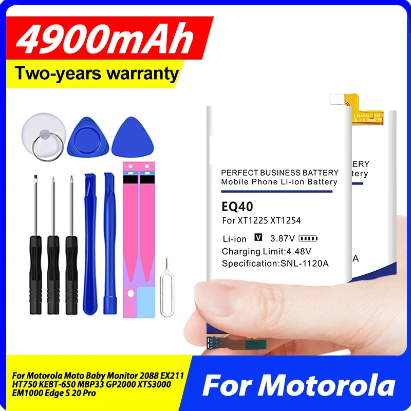 Mt45 Pmnn4046 Batteria Eq40 Per Motorola Moto Baby Monitor 2088 Ex211 Ht750 Kebt-650 Mbp33 Gp2000 Xts3000 Em1000 Edge S 20 Pro