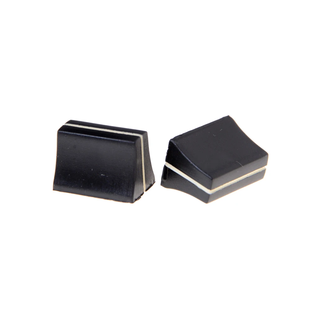 Potentiometer knob cap 10pcs black slide mixer fader 19mmLx12mmW for 4mm shaft WF switch