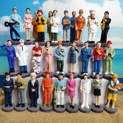 9cm Nurses Figure Character Set Doctor Nurse Figure Workers Astronauts Miniature Figurine People Cake Decor Room Home Decoration