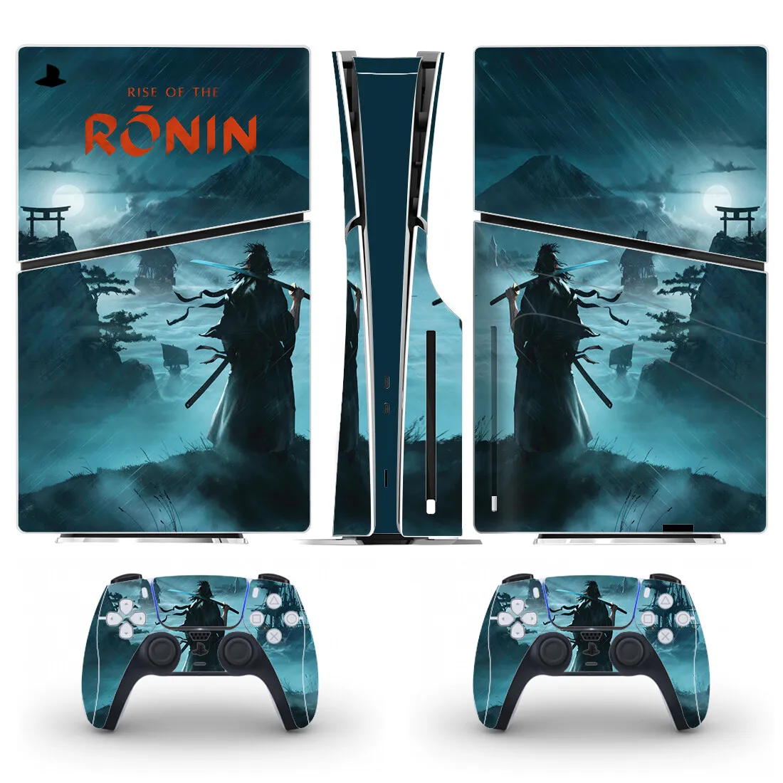 Rise Of The Ronin Ps5 Slim Disc Skin Sticker Decalcomania Cover Per Console E 2 Controller Nuovo Vinile Ps5 Slim Disk Skin