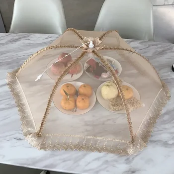 New Folding Food Mesh Cover Tent Home Dining Table Kitchen Counter Vegetable Anti Mosquito Umbrella Insect-proof Food Cover