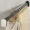 Up To 2.7m Adjustable Stainless Steel Shower Curtain Rod Clothes Drying Rack No-Drill Telescopic Pole for Laundry Room Bathroom 5