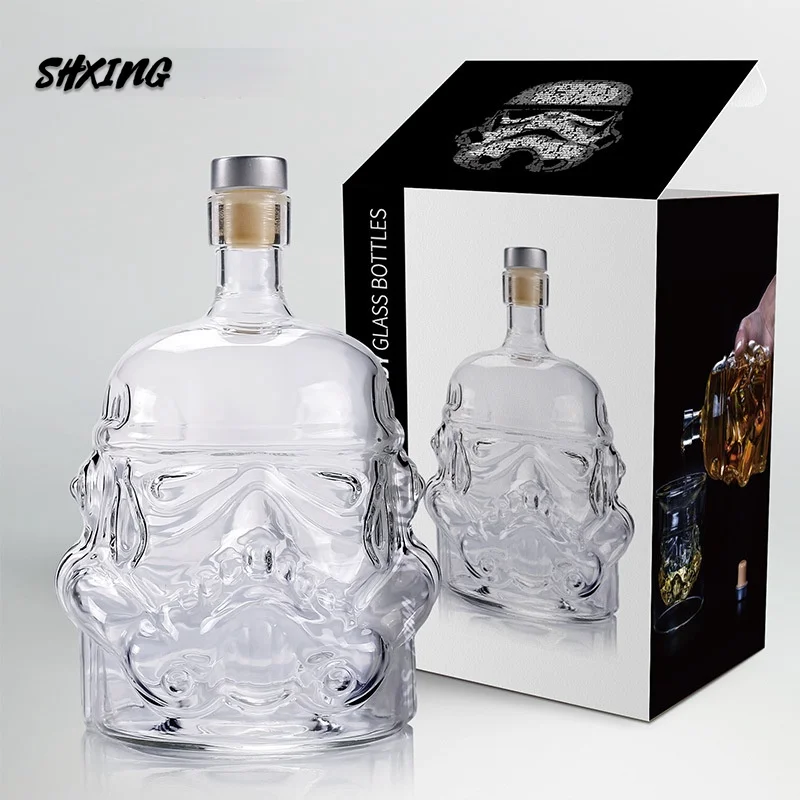 

Whiskey Glass Set Storm Trooper Helmet Whiskey Decanter Whiskey Glass Cup Wine Glasses Accessories Creative Men Gift