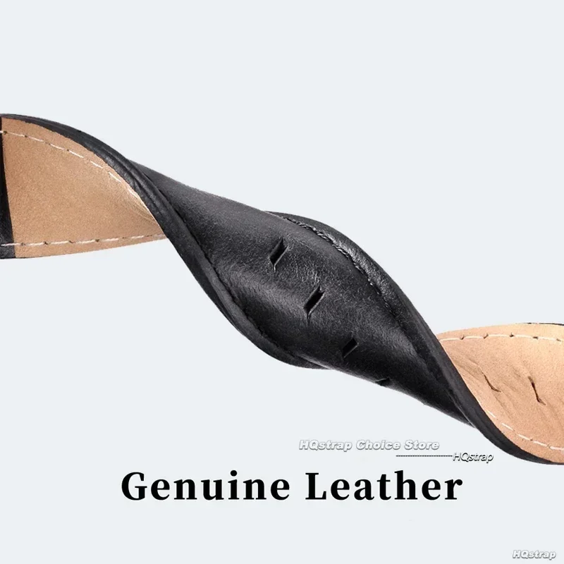 Premium Genuine Leather Watch Strap - Unisex, Multiple Sizes Available