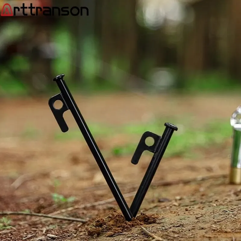 Camping Tent Accessories Camping Tent Fasteners Tent Pegs 12 Packs Tent Nails Heavy Duty Steel Tent Nails Pegs For Camping Unbreakable Inflexible