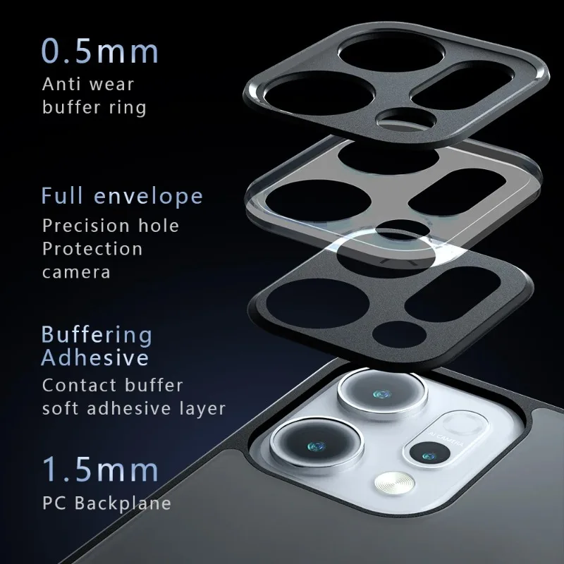 Matte Acrylic Bumper Case - Luxury Shockproof Transparent Back Cover