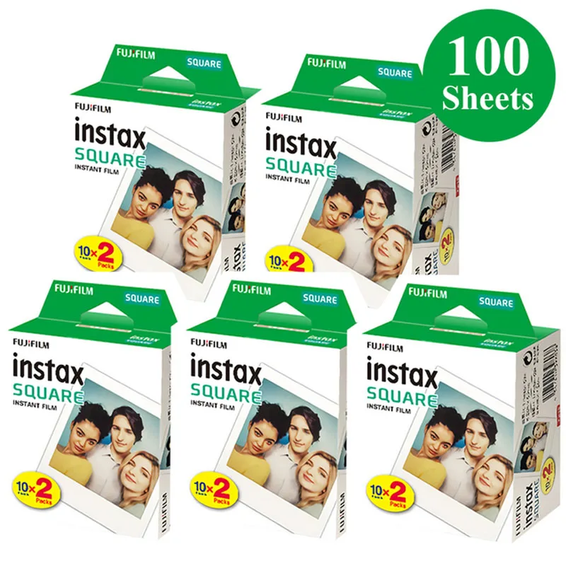 10/20/60/80/100 Fogli Instax Square Camera Pellicola Istantanea Carta Fotografica Per Stampante Per Smartphone Fujifilm Instax Square Sq6/Sq10/Sp-3