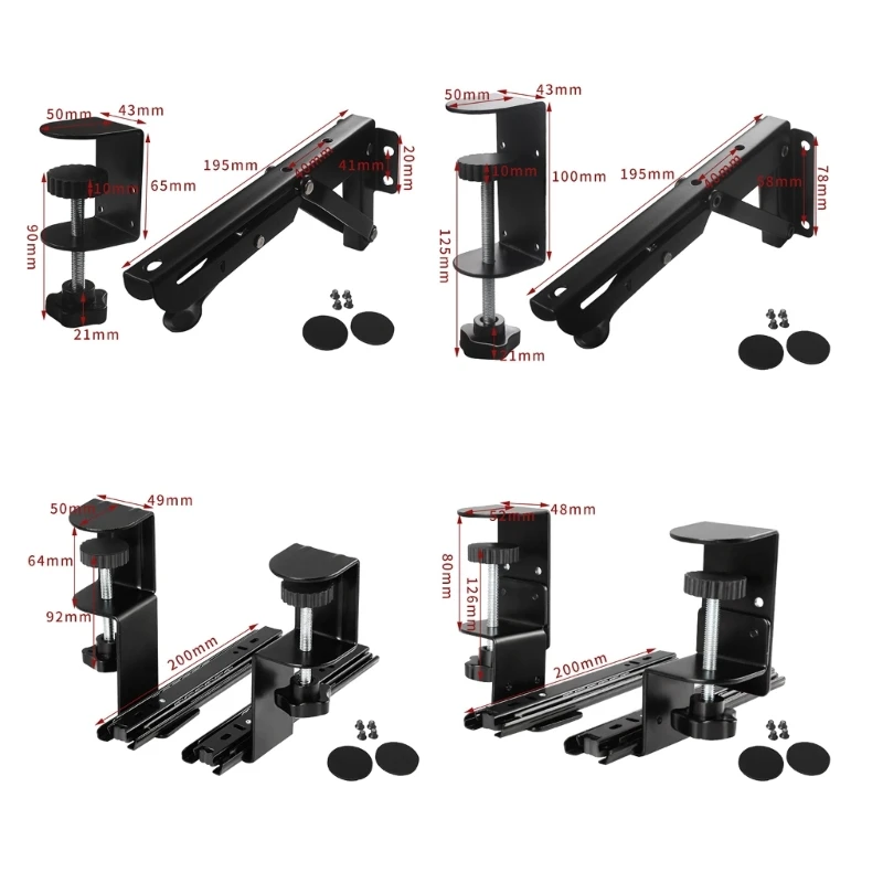 

2 Pack Shelving Bracket Desktop Iron Rack Keyboard Holder Desk Extender Plate