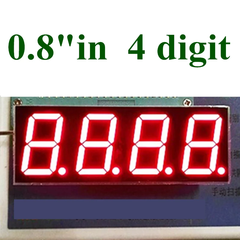 

10 шт., 4-битная цифровая трубка DIP 7, 7 Seg DIP, 0,8 дюйма, красная, светодиодный 72x26 мм, дюйма, цифровой дисплей, общий катод.
