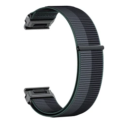 Premium Nylon Quick Release Watch Strap - Universal Fit - 26mm (Black and grey)