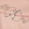 Fnixtar 10 pièces Bracelet d'amant en acier inoxydable réglable rose bleu strass Bracelets Couple amoureux cadeau