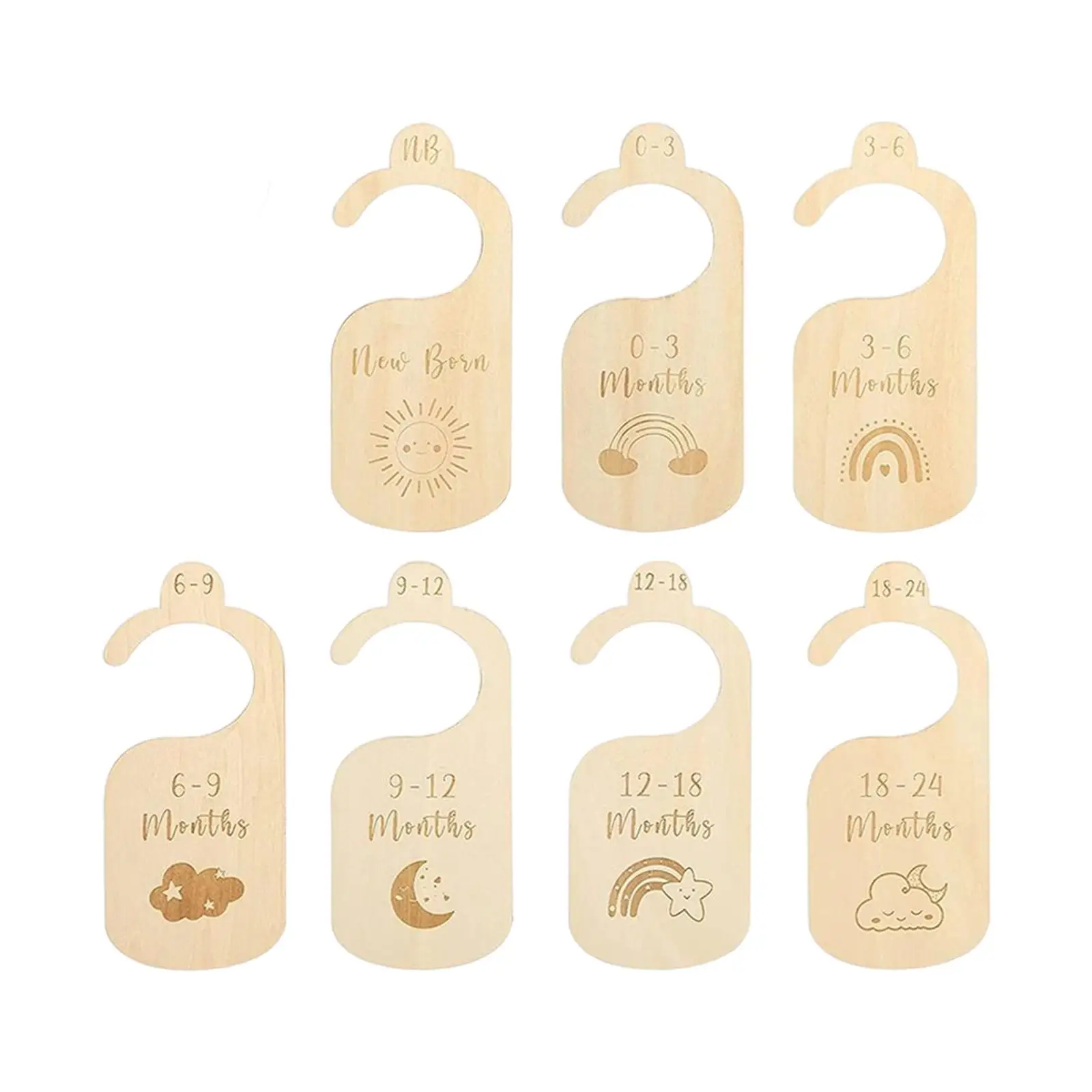 7pcs Newborn Closet Dividers Nursery Clothes Organizer Baby Closet Dividers