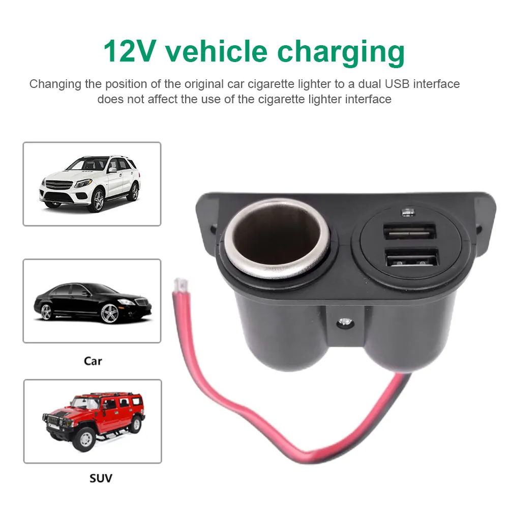 CarCigaretteLighterAuxiliaryUSBDualPowerOutletDC12V31A3100MASocketPlugAdapter.jpg