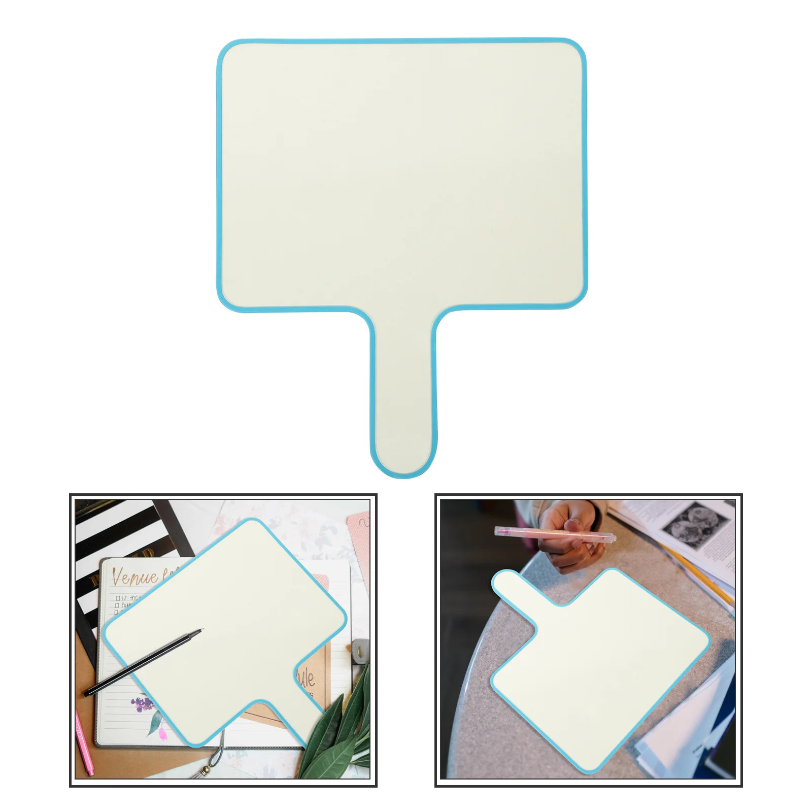 

Answer Board Erasable Blank Paddle Teaching Tool Pocket Melamine Handheld White