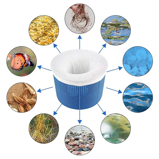 10Db Medence Skimmer Zokni Finom Háló Úszómedence Gyógyfürdő-Szűrő-Megtakarítók Szűrőkhöz Kosarak Skimmerek Szűrőképernyő - Image 2