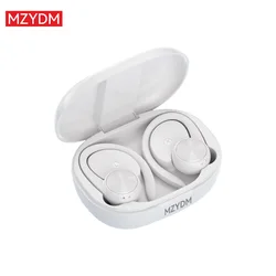 TWS Wireless Bluetooth Sports Earbuds with EarHooks - Waterproof, HiFi Stereo, Open - Ear Design (WHITE)