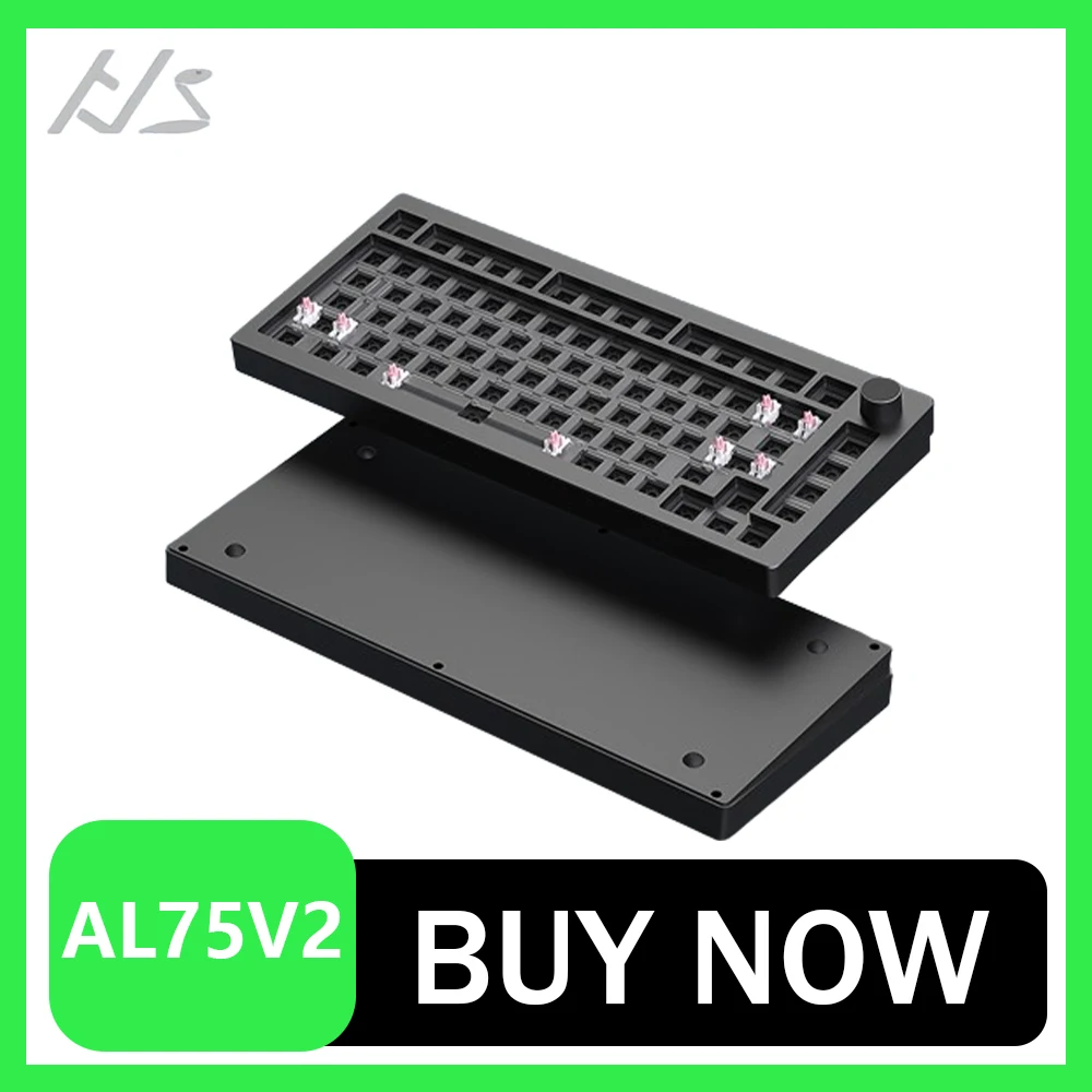 

AL75V2 Mechanical Keyboard Tri Mode Customized Aluminum Alloy RGB Wireless Gasket Structure Gamer Wireless Keyboard with Knob