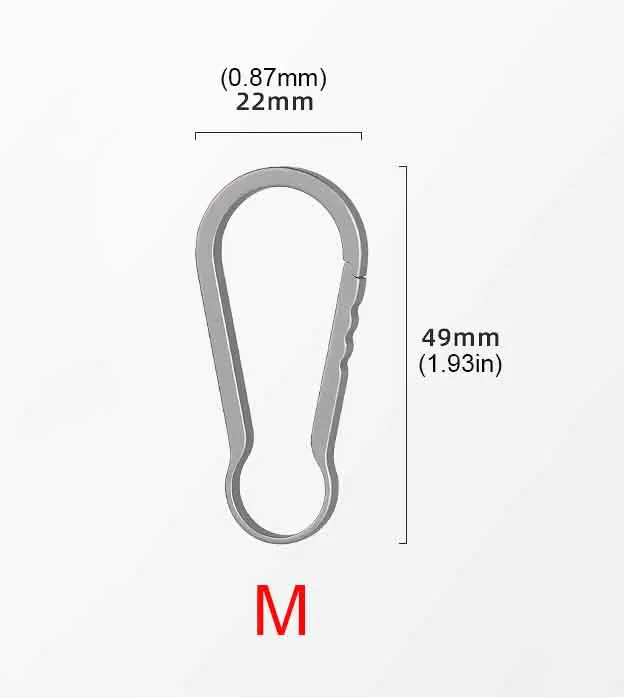 Titanium Alloy Quick-Hang Keychain with Horseshoe Clasp