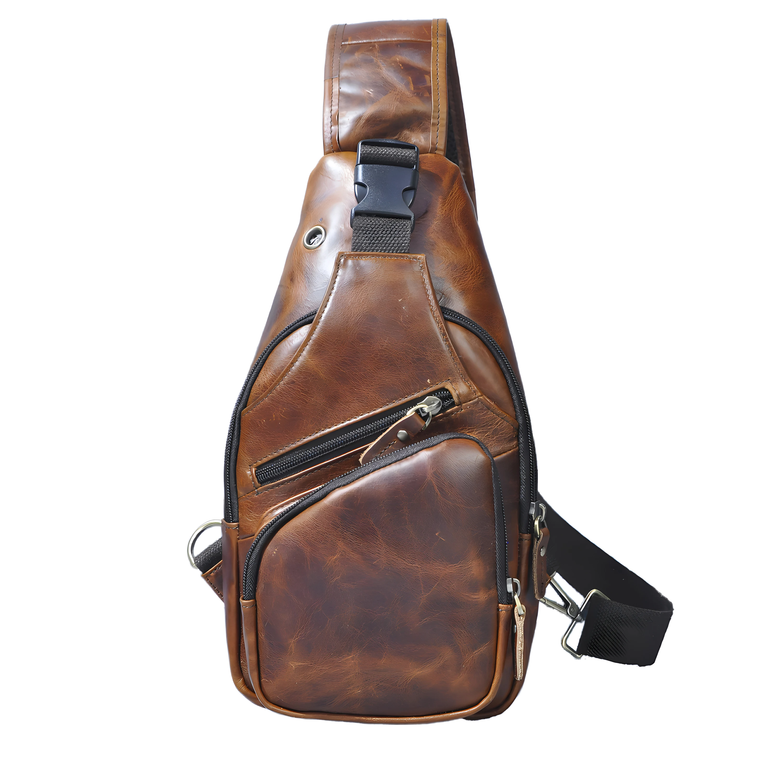 

Лидер продаж, мягкая Толстая кожаная дорожная треугольная нагрудная Сумка-слинг в стиле ретро, дизайнерская сумка через плечо для планшетного ПК 8 дюймов для мужчин 8015