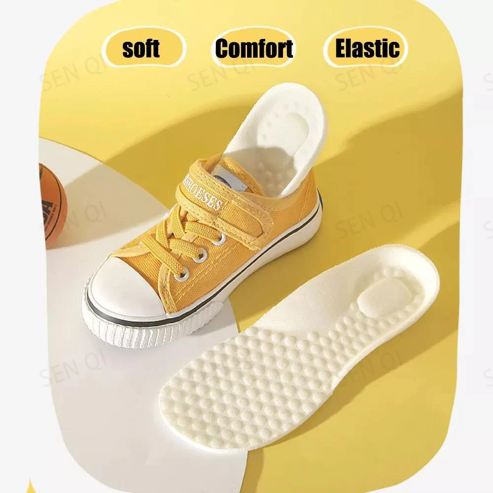 A Pairs Kids Memory Foam Insoles Children Orthopedic Breathable Flat Foot Arch Support Insert Sport Shoes Running Pads_voghion.com