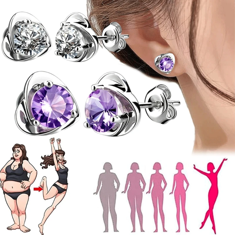 Acupressure Slimming Earrings Healthcare Weight Loss Stud Earring