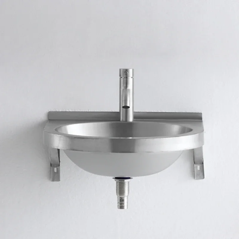 304 Stainless Steel Wash Basin  Stain-Resistant Wall-Mounted Sink  Large Opening Balcony Sink Rust-Free Bathroom Wash Basin 5