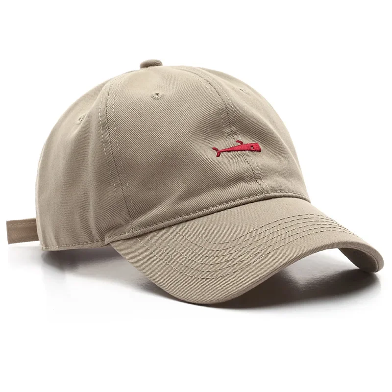 Men's Whale Embroidery Baseball Cap - Soft Cotton Adjustable Casual Hat, Unisex Couple Matching Sun Hats for Boys & Girls