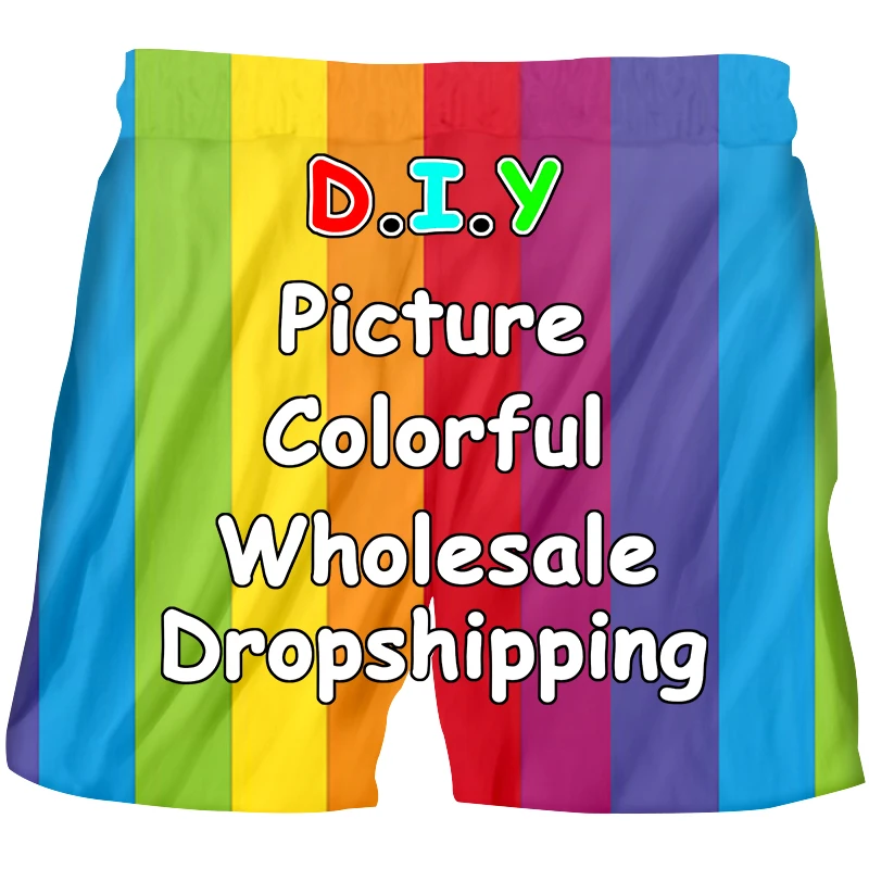 Summer Men's And Children's Cool Printing Personalized Custom 3d Beach Shorts Fitness Leisure Hip Hop Elastic Waist Wholesale 6