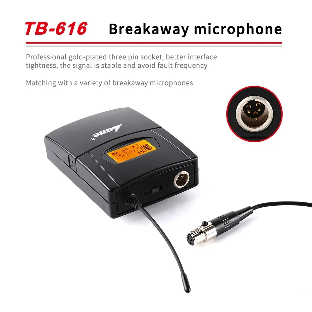 LR-664 교육 훈련 회의 야외 활동용 범용 무선 마이크, UHF 4 채널, FM 80DB, 베스트셀러