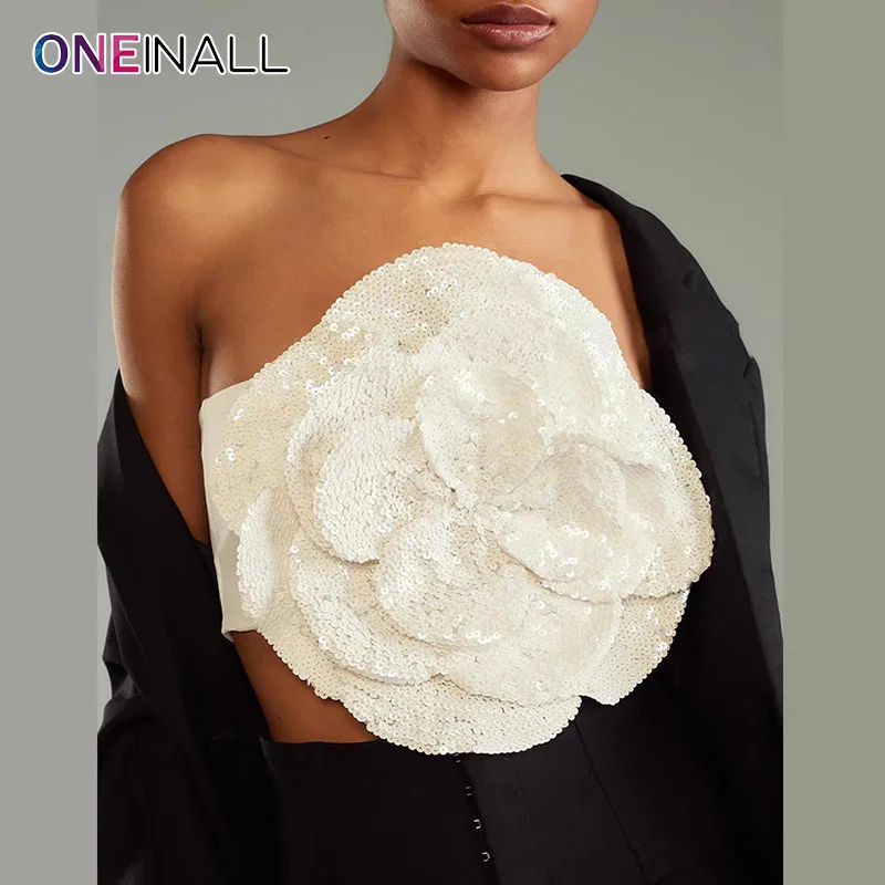 

Женский жилет с аппликацией ONEINALL, Элегантный жилет с вырезом лодочкой, без рукавов, с открытой спиной, популярный цвет, летняя одежда