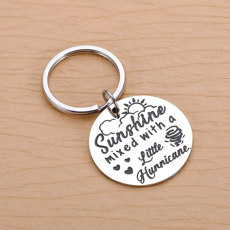 

Брелок из нержавеющей стали Sunshine, подарок для девочек, креативный простой кулон