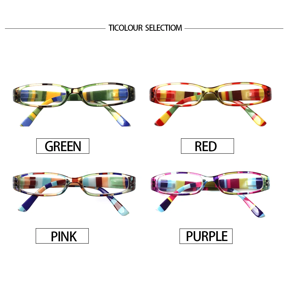 Henotin Reading Glasses Spring Hinges Fashion Women Small Fresh Print Small Frame Super Clear High Quality Reading Glasses 5