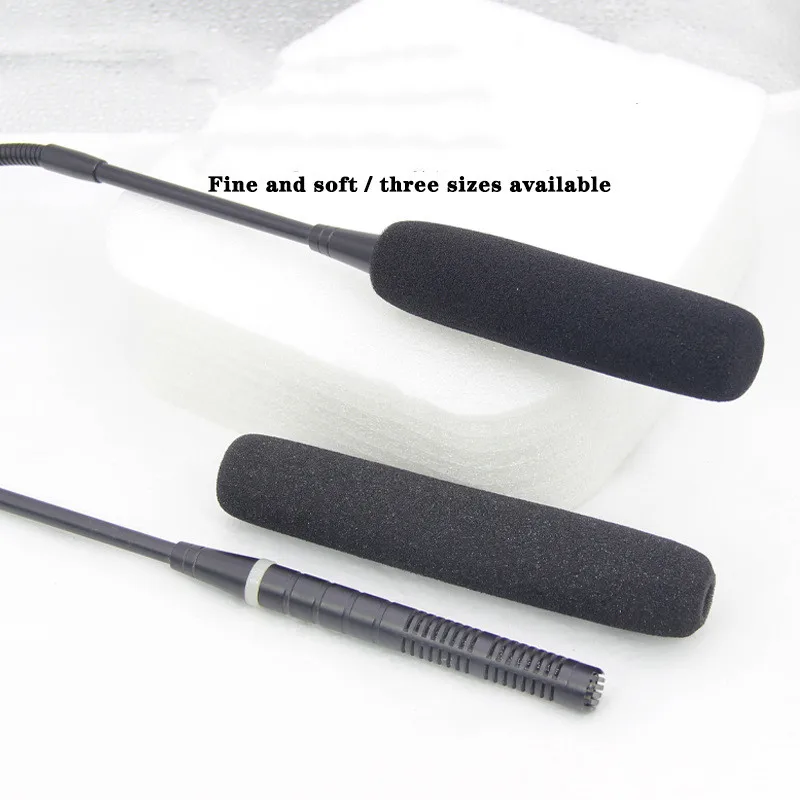 Microphone Windscreen 1PC Black Camera Microphone Windscreen Soft Foam Mic Sponge Covers for Shotgun Video Microphones