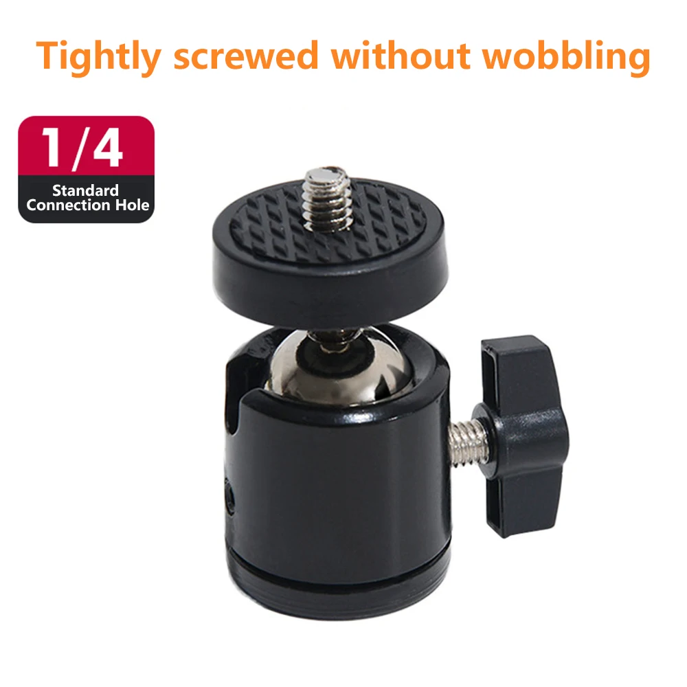 1pc Mini Tripod Ball Head 1/4 & 3/8 Hot Shoe Adapter Cradle for DSLR Camera 360 Rotatable Camera Tripod Bracket Holder Mount tripod ball head