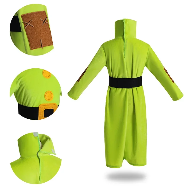 

Костюм для косплея аниме Dopey, семь гномов, детское боди, зеленый комбинезон, костюм, Униформа, одежда