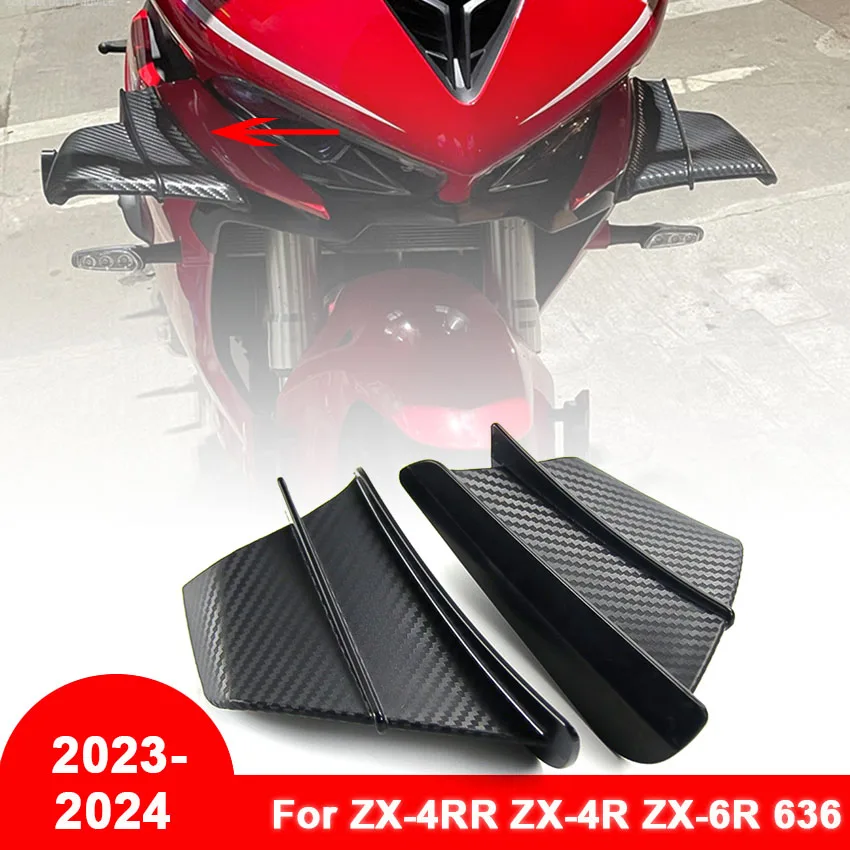 

For Kawasaki Ninja ZX4RR ZX-4RR ZX4R ZX-6R 636 ZX6R Motorcycle Side Winglet Aerodynamic Wing Kit Spoiler Cover Sticker Styling