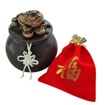 항아리 잔디 다리 곡물 미니 + 3 항아리 양동이 항아리, 쌀수 두꺼비 소금 풍수 기타 구안 세트