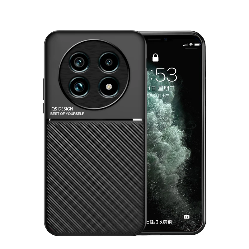 Luxury Leather Texture Magnetic Cover Soft Frame Funda For OPPO Reno13 Pro Reno 13 Pro Phone Cases Capa 5
