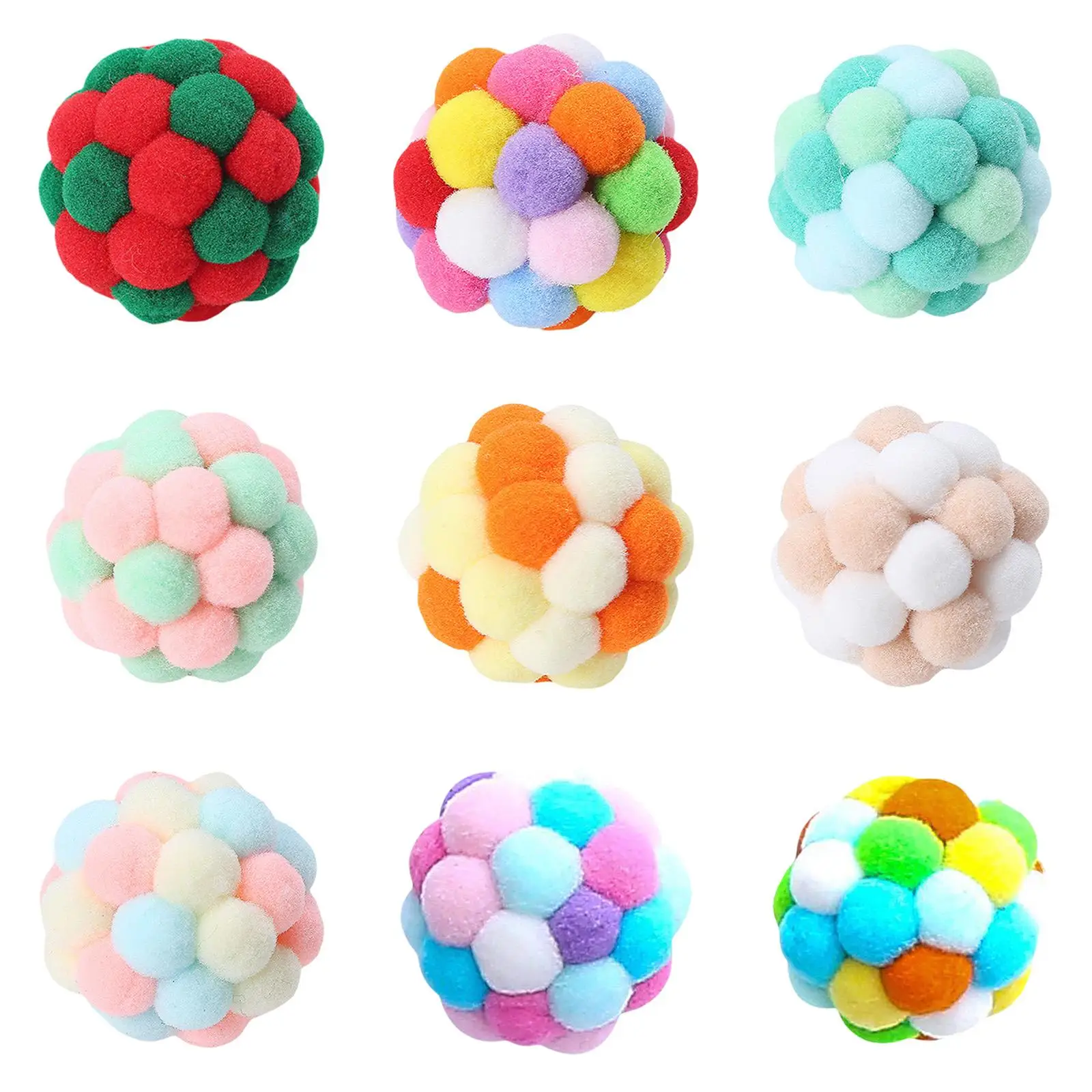 Palline Di Peluche Per Gatti Con Campane Kicker Toys Giocattoli Interattivi Per Gatti Per Cuccioli Di Gattino