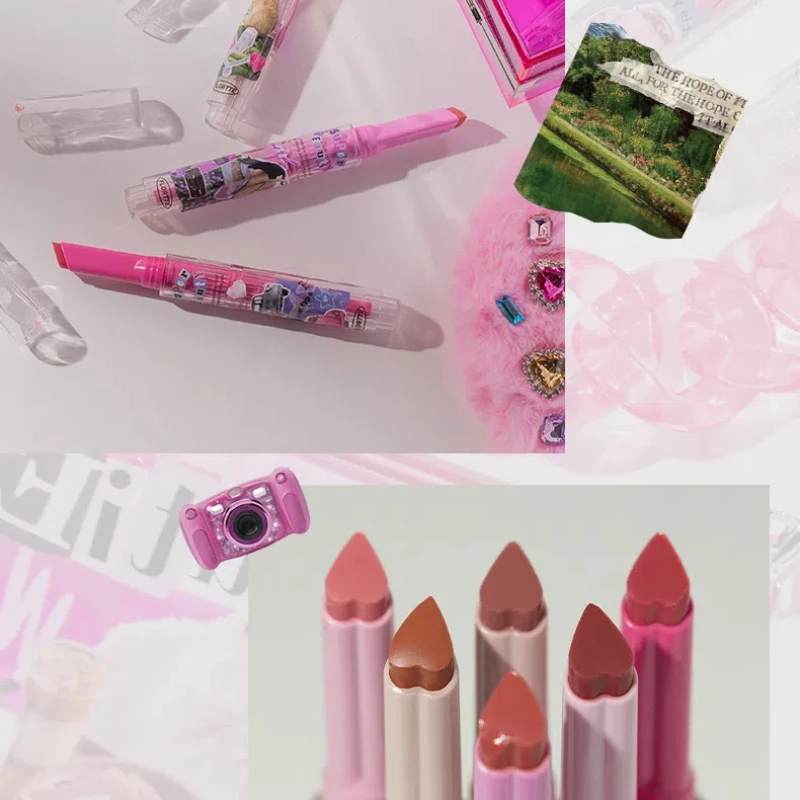 Lip Gloss Lip Makeup Lip Glaze Lip Oil Mirror Glass Water Light Heart Shape