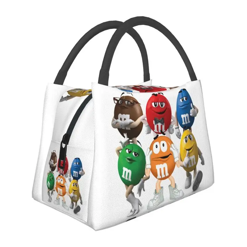 

Funny Candy M&M's Chocolate Meme Insulated Lunch Bags for Work Office Waterproof Cooler Thermal Lunch Box Women
