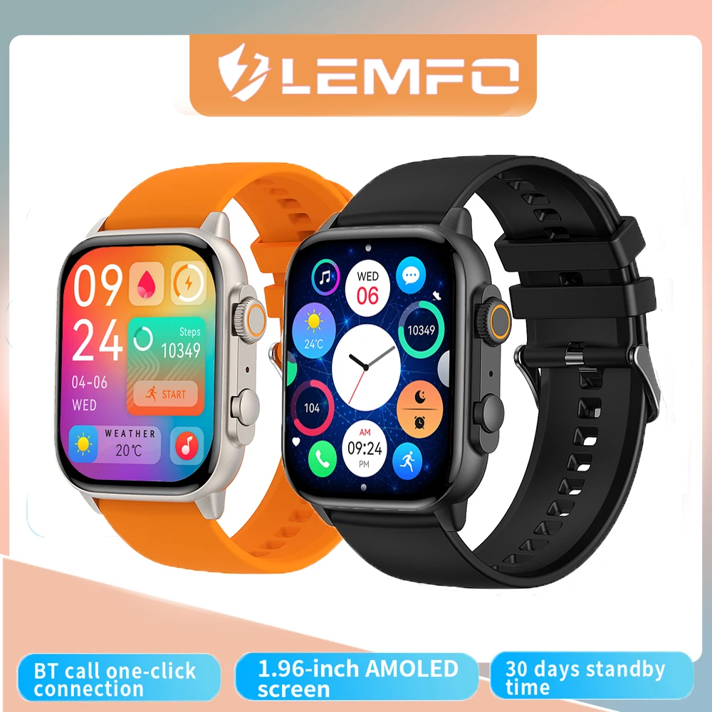 LEMFO Smart Watch Men IP68 Waterproof 1 96 Inch AMOLED Screen lemfo-smart-watch-men-ip68-waterproof-1-96-inch-amoled-screen