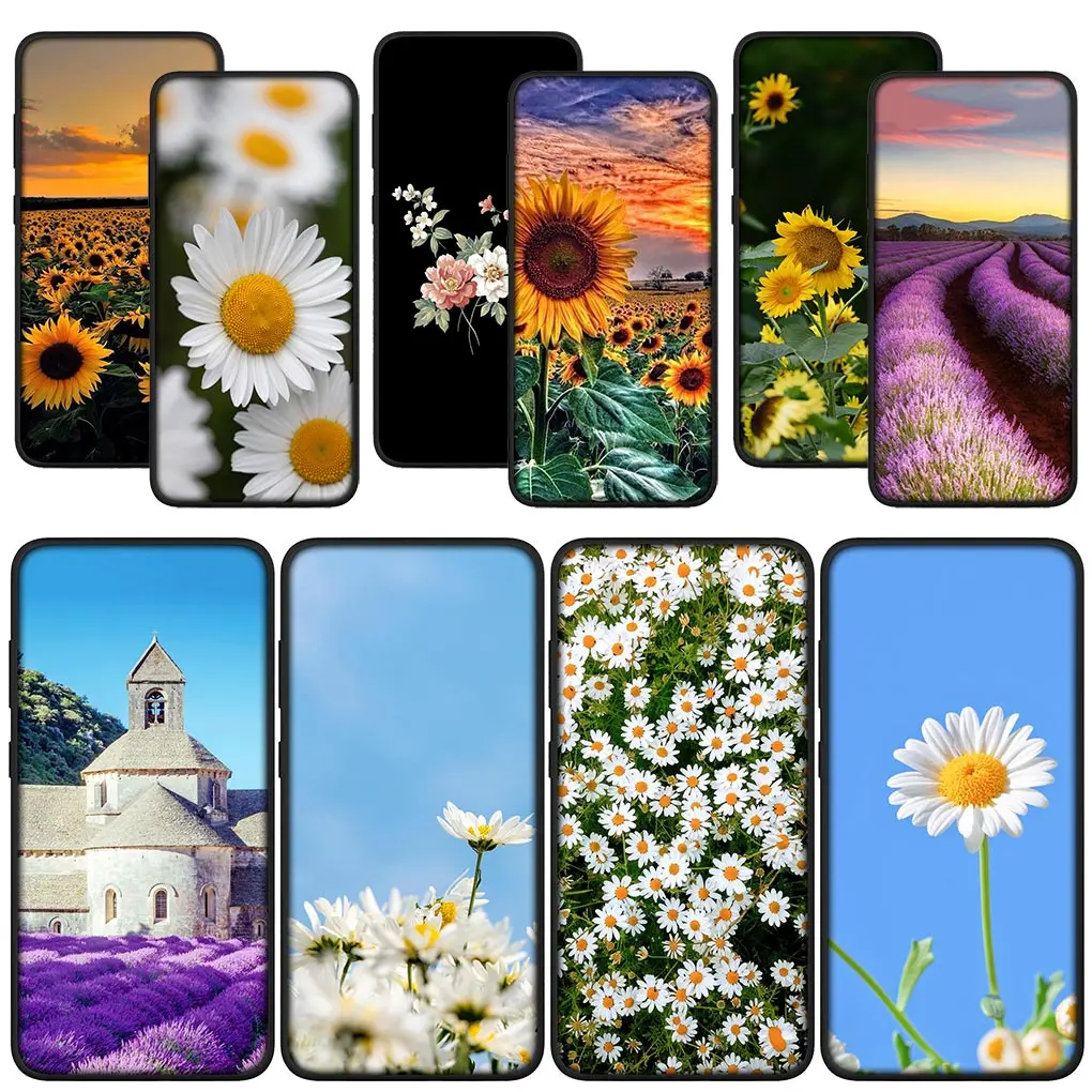 Daisy Sunflower Lavender Rose Flower Cover Per Samsung Galaxy S21 S20 Fe S23 S22 Ultra S8 Plus A12 A13 A21S A71 Case