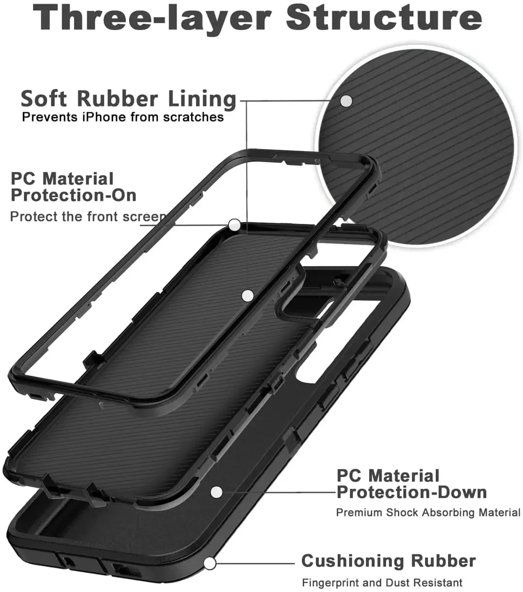 Heavy Duty Dustproof Defender Case - Tough Armor Cover