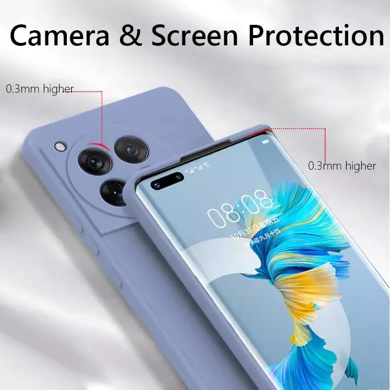For OnePlus 12 Case ShockProof Liquid Silicone Soft Cover On For One Plus 12 OnePlus12 5G Phone Case Coque Fundas 3