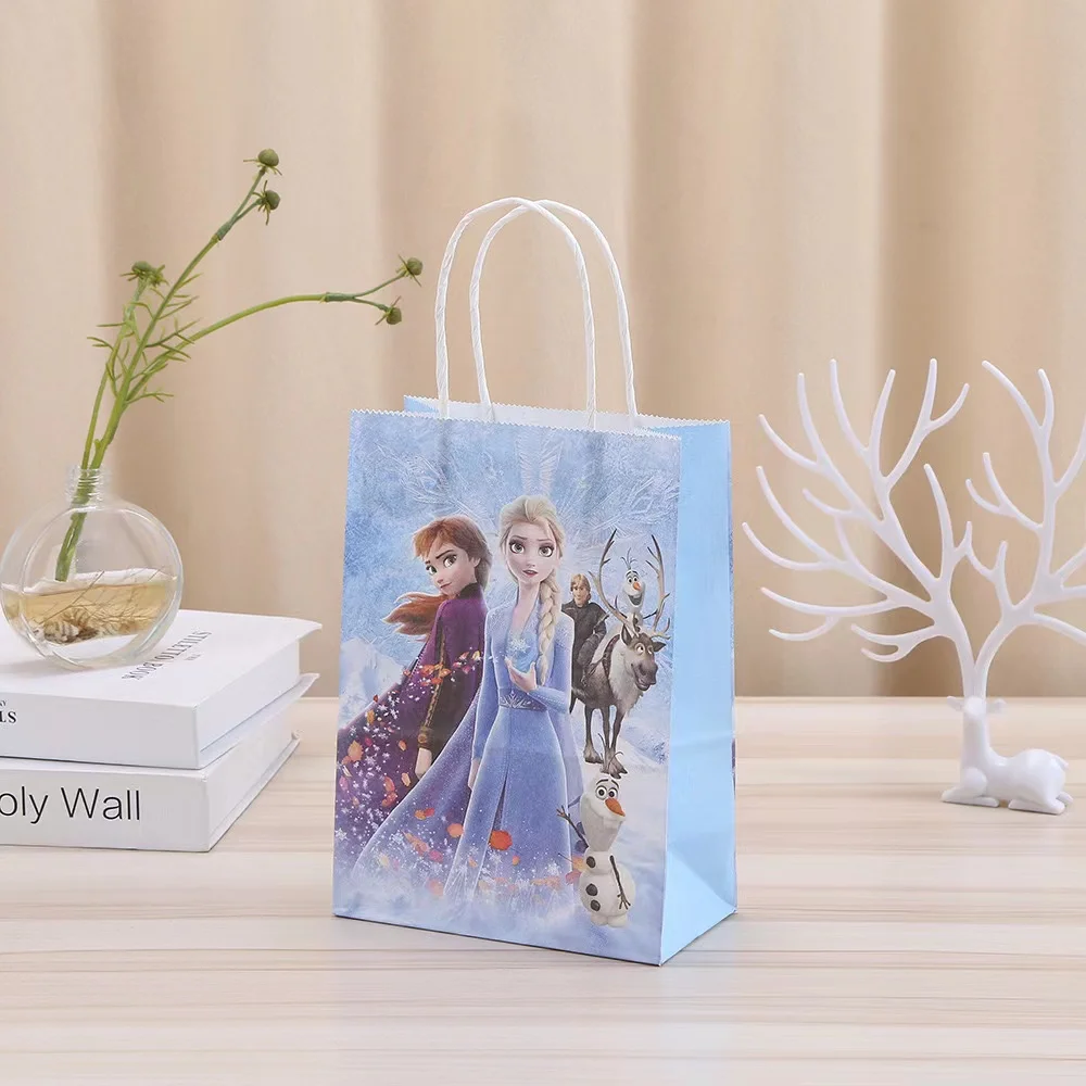 thumbnail image 1 of 5/40 piezas Disney Frozen Princess Girls Birthday Party Decoration Candy Gift Bag Paper Cartoon Aisha Anna Candy Gift Bag Supplies, 1 of 4