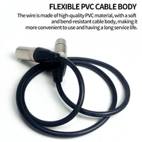 1M/2M/3M/5M/10M Gold-Plated 3-Pin XLR Male-Female Audio Cable - 3X0.75mm² (3X18AWG) Pure Copper Core for Professional Use 5