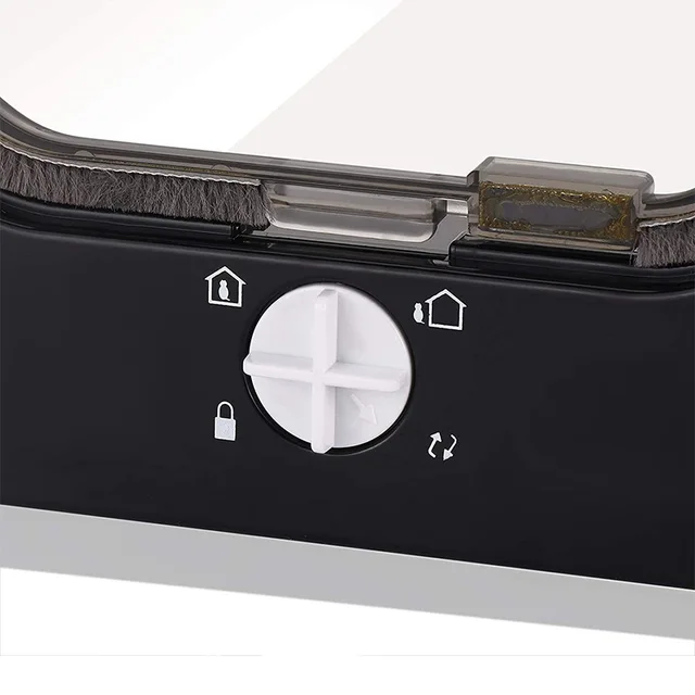 Cat Flap Door 4 Way Locking Security Lock ABS Plastic Dog Cat Flap Door Pets Smart Door Retractable Door Anti Cat Pet Supplies 4